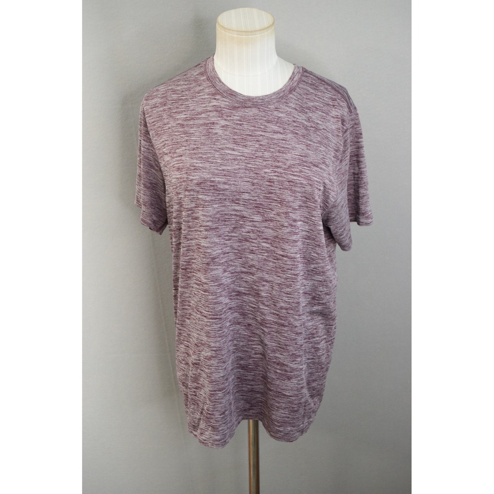 Lululemon Metal Vent Breathe Short Sleeve Shirt Medium Burgundy Heathered